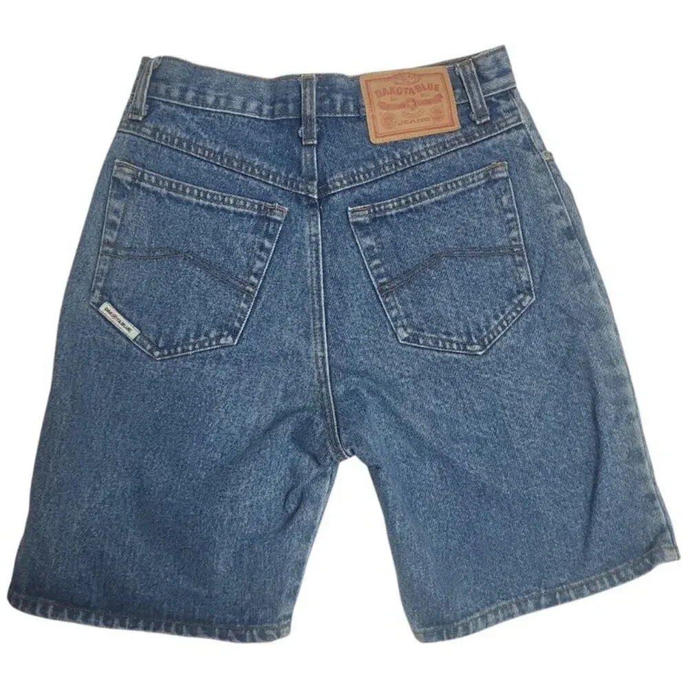 Dakota Blue Vintage Women's Jean Shorts Jorts Size 26High Rise Rare 90s - Picture 2 of 10